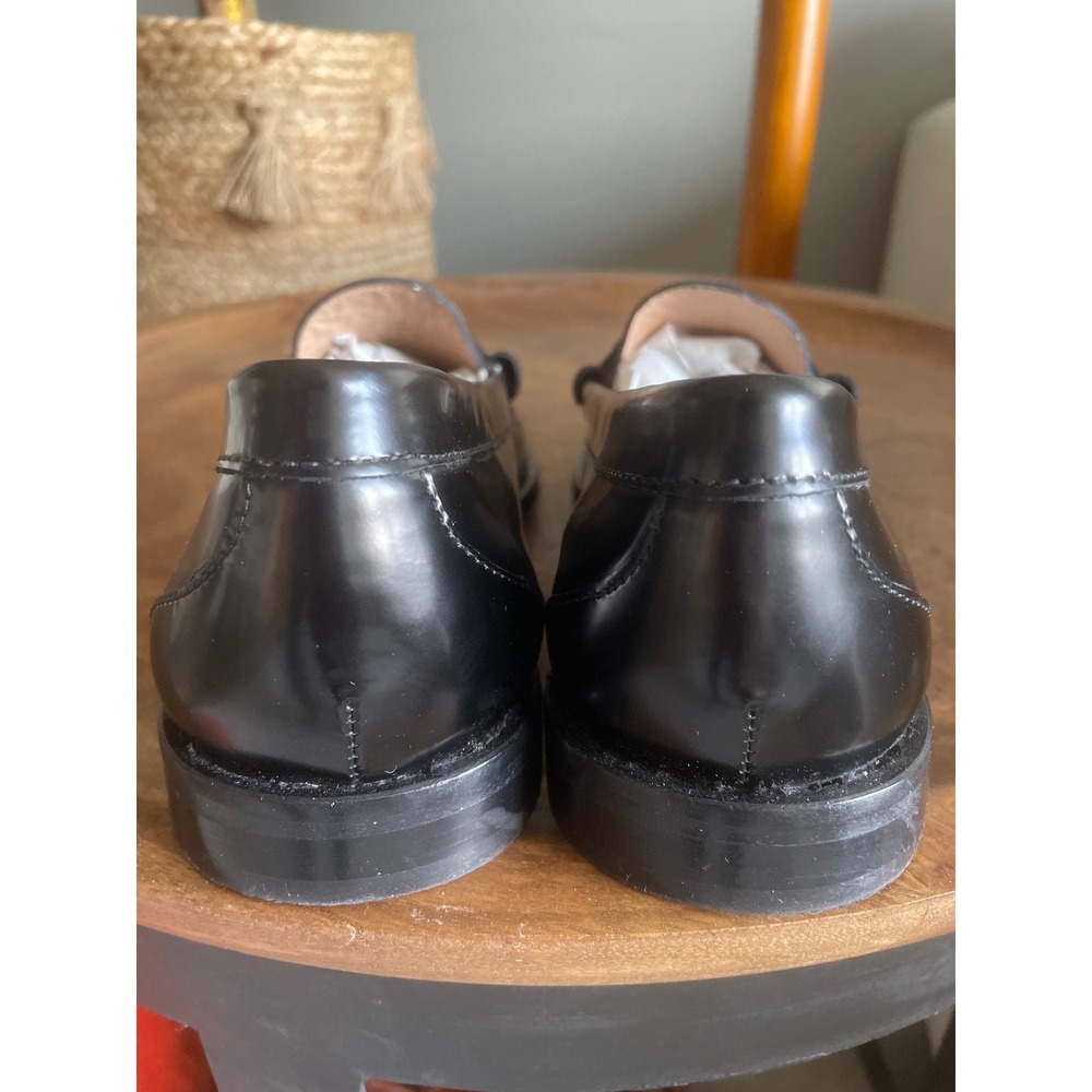J. Crew Black Winona penny loafers in Italian spazzolato leather 8.5 - Picture 6 of 9